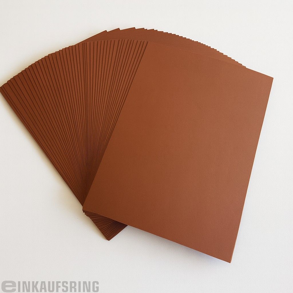 Tonkarton 50x70cm, 25 Bogen schokobraun