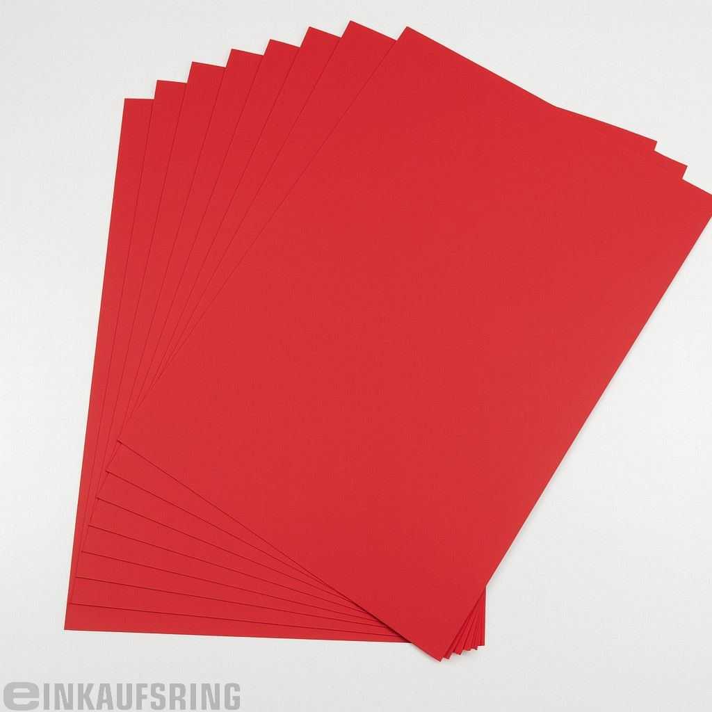 Tonkarton DIN A4, 100 Blatt hochrot