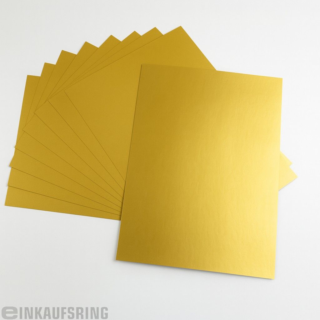 Fotokarton 50x70cm, 10 Bogen gold glänzend