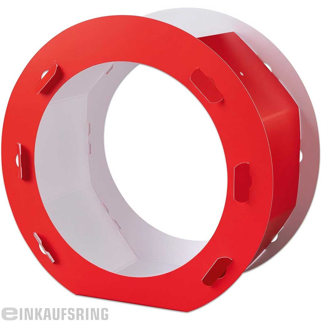 Rundlaternen Rohlinge Ø 22cm 5 Stück, rot