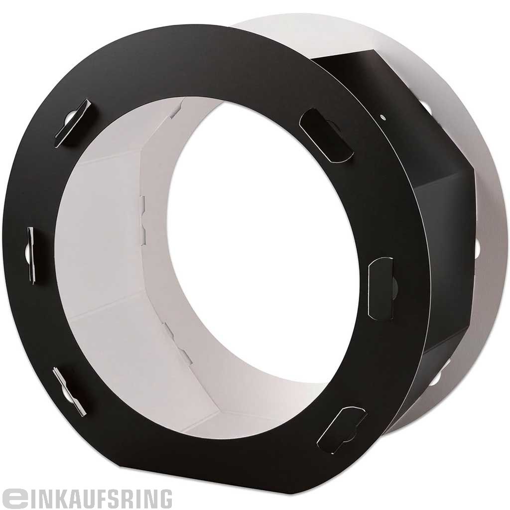 Rundlaternen Rohlinge Ø 22cm 5 Stück, schwarz