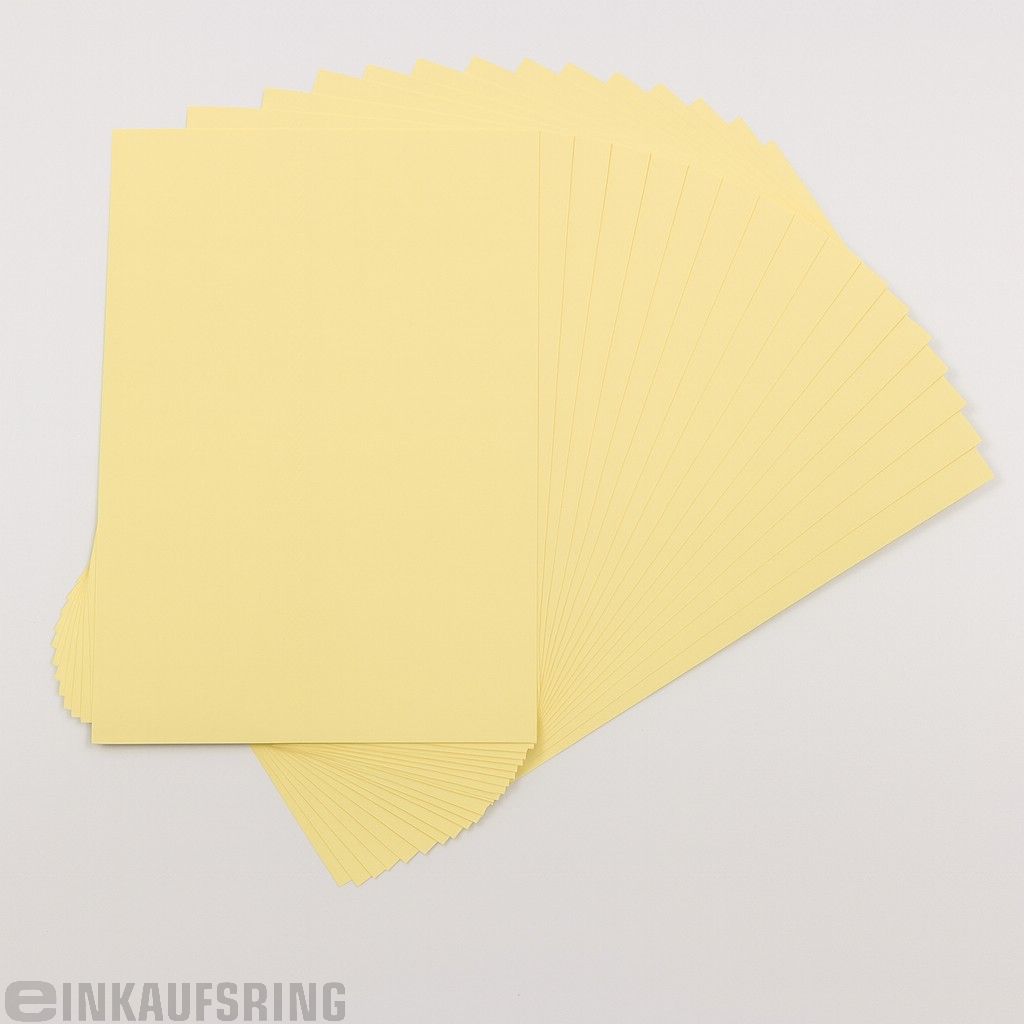 Tonpapier 130g/m², DIN A4, 100 Blatt strohgelb