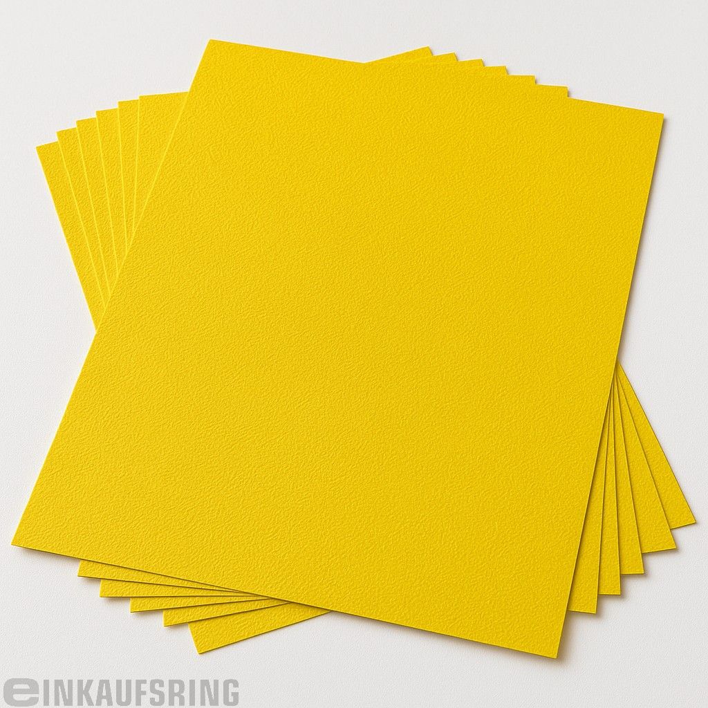 Tonkarton genarbt 50x70cm, 10 Bogen bananengelb