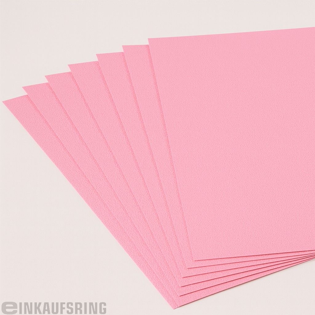 Tonkarton genarbt 50x70cm, 10 Bogen rosa