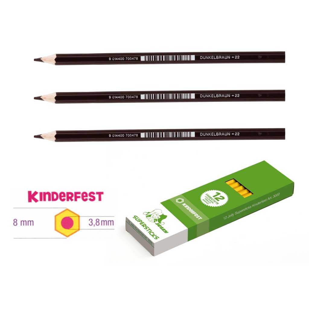 JOLLY Kinderfest 12 Stück dunkelbraun