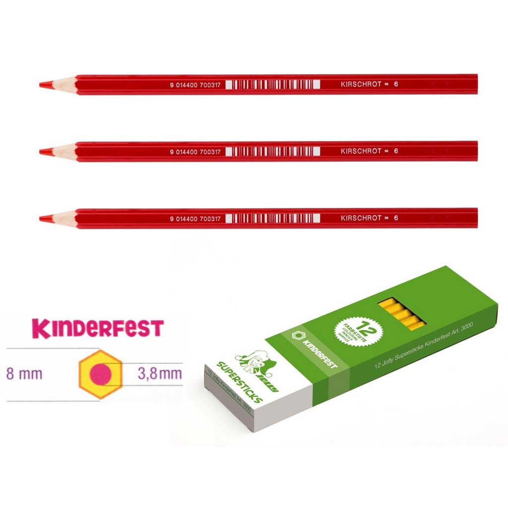 JOLLY Kinderfest 12 Stück kirschrot