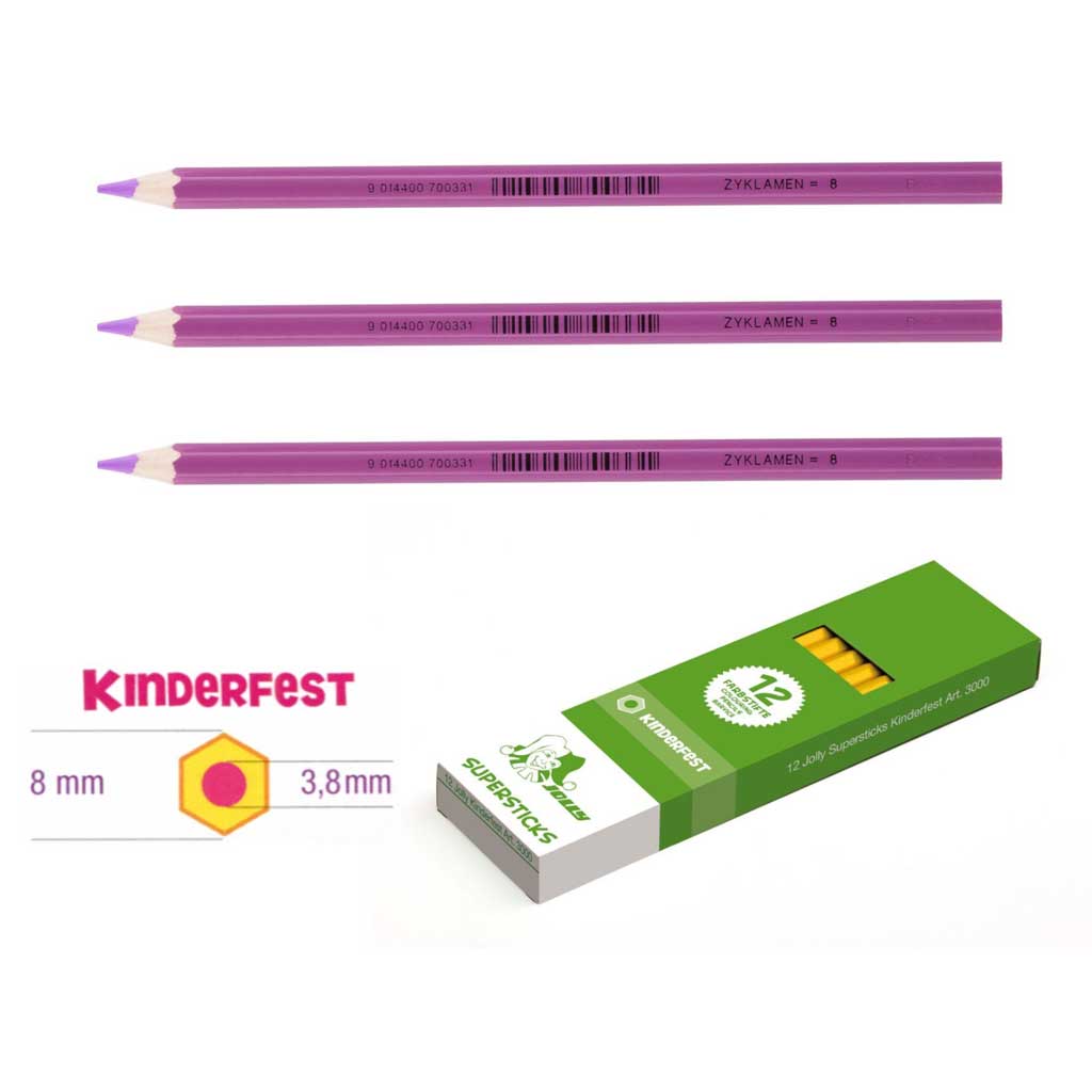 JOLLY Kinderfest 12 Stück zyklamen