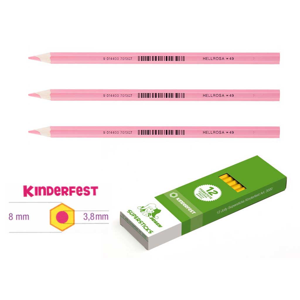 JOLLY Kinderfest 12 Stück hellrosa