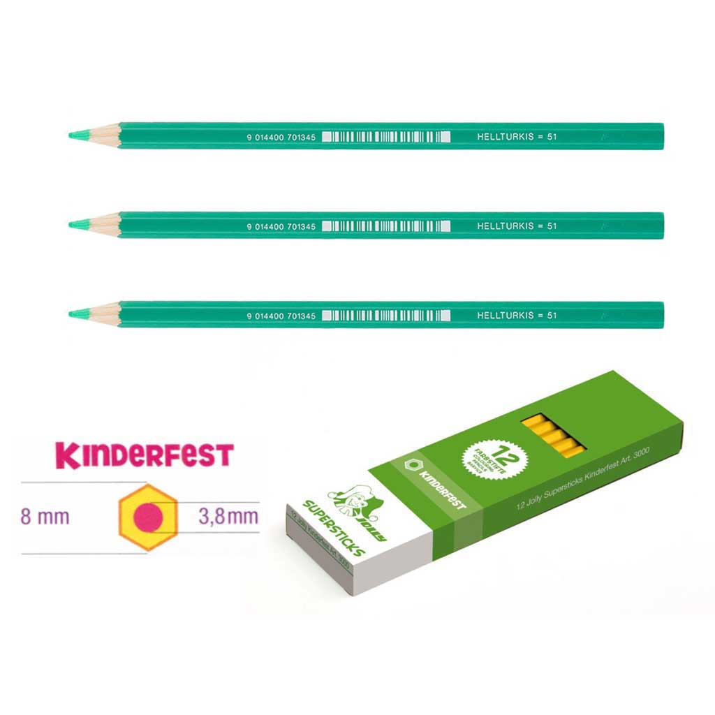 JOLLY Kinderfest 12 Stück helltürkis