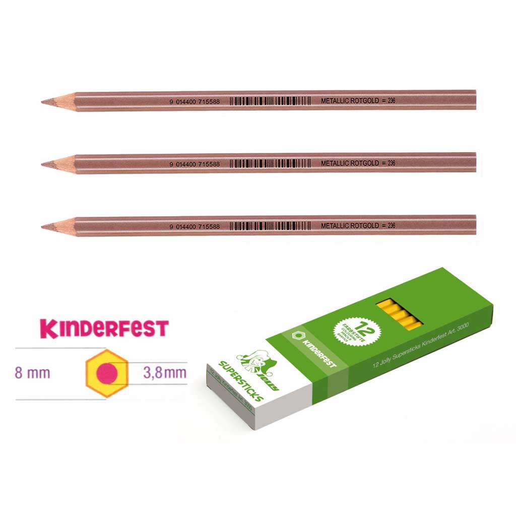 JOLLY Kinderfest 12 Stück metallic rot/gold