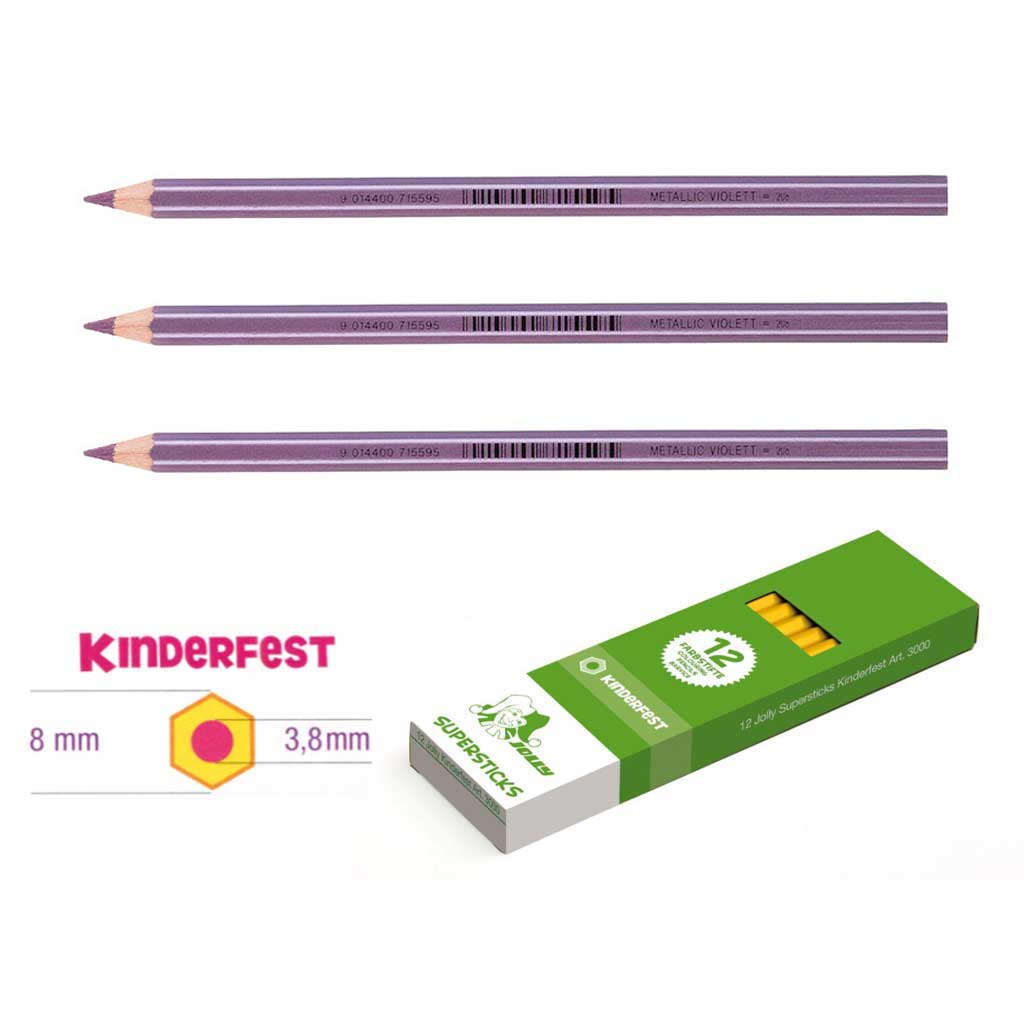 JOLLY Kinderfest 12 Stück metallic violett