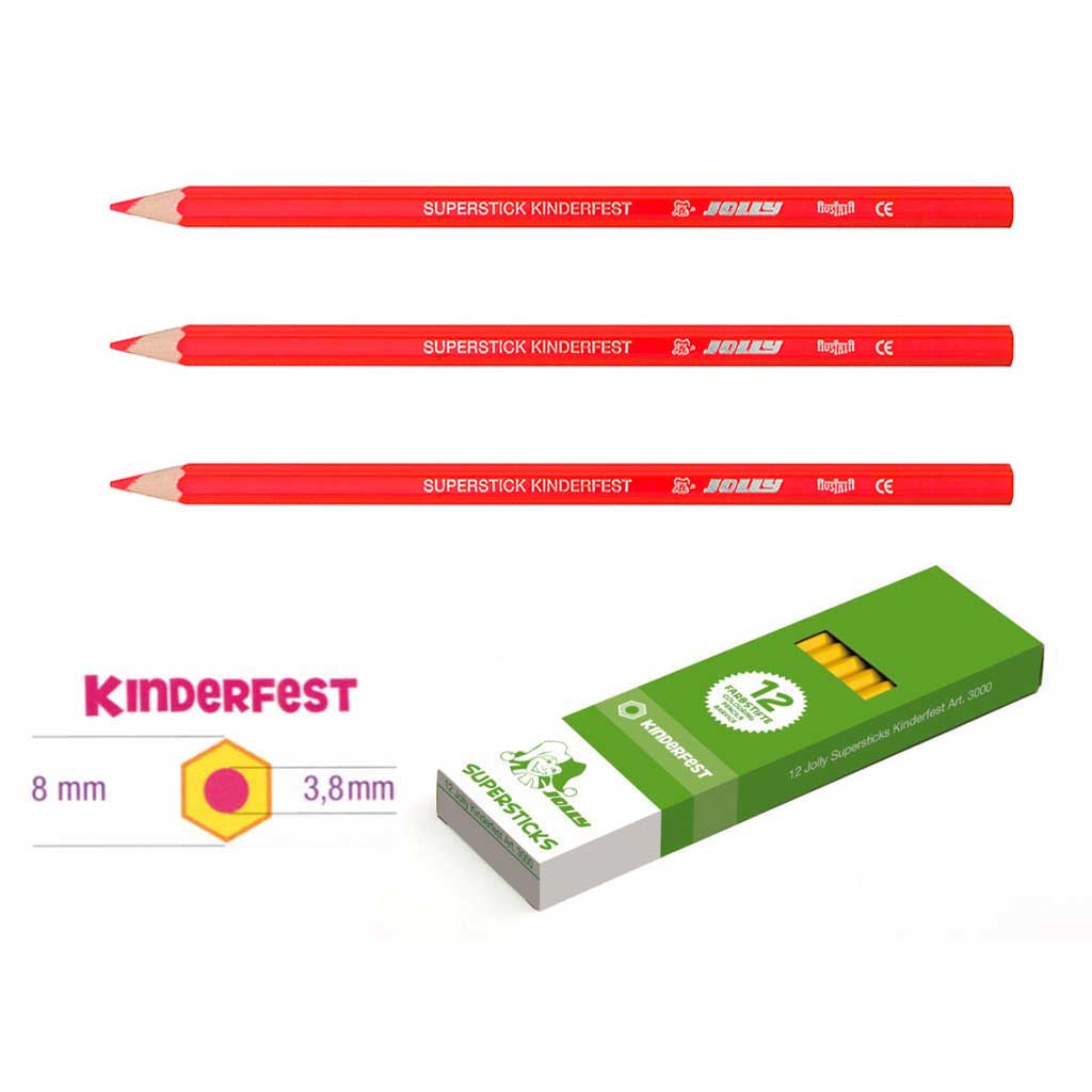 JOLLY Kinderfest 12 Stück neonrot