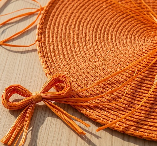 Edelbast 30m an einem Stück, orange