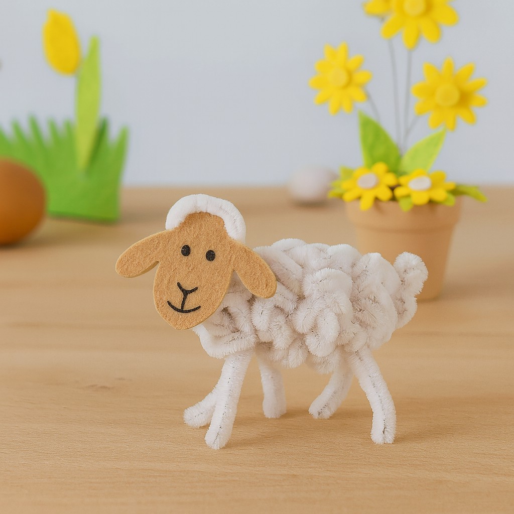 Chenilledraht, weiß