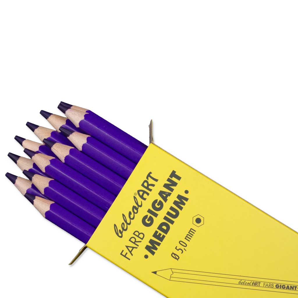 belcolART FARB GIGANT MEDIUM, 12 Stifte Violett