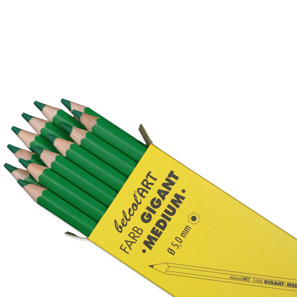 belcolART FARB GIGANT MEDIUM, 12 Stifte Grasgrün