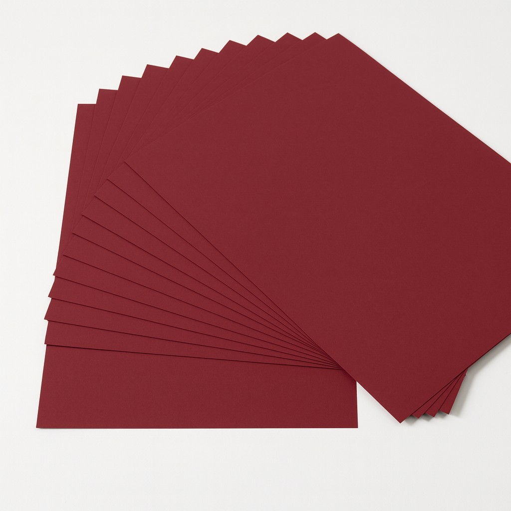 Tonpapier 130g/m², 50x70cm, 25 Bogen dunkelrot