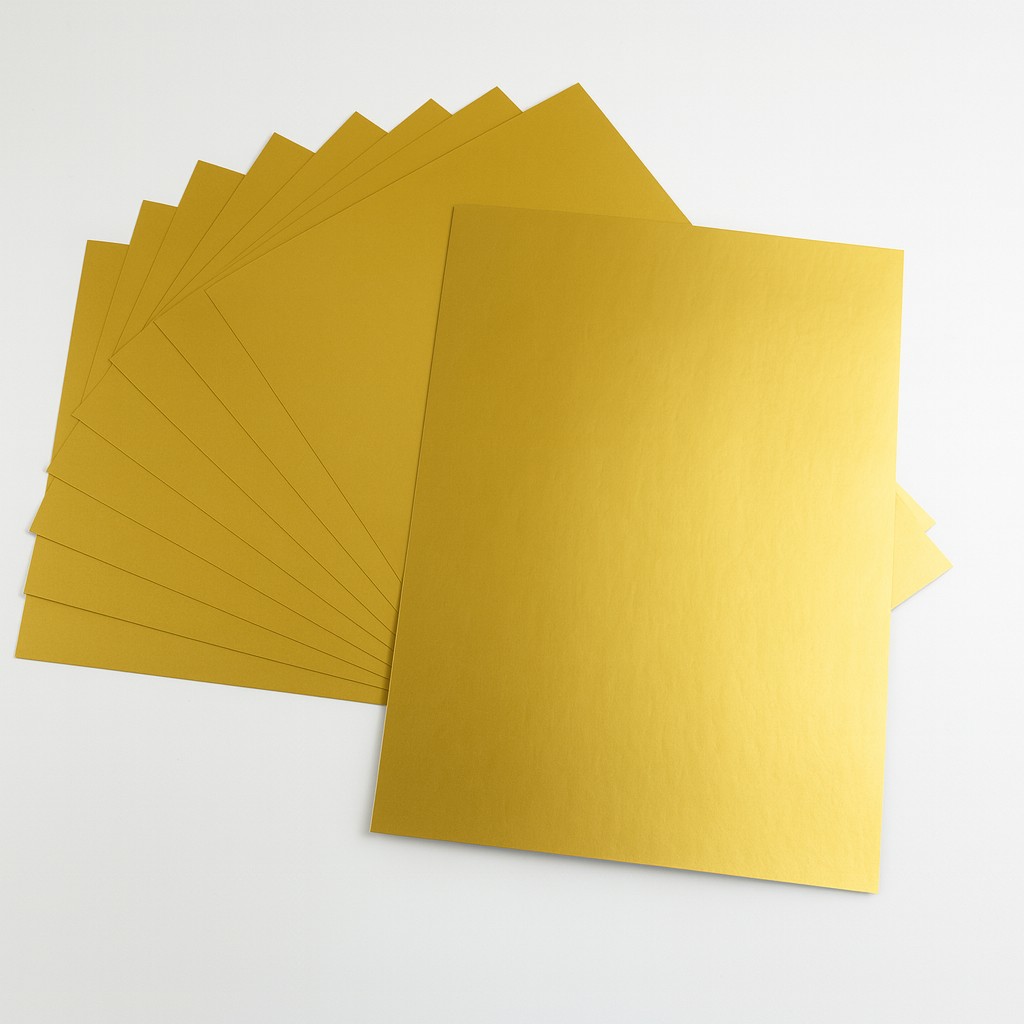 Tonpapier 130g/m², 50x70cm, 25 Bogen gold glänzend